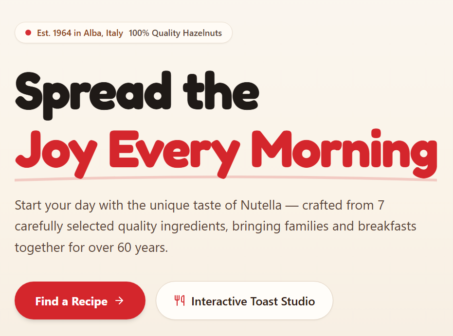 Nutella Concept Re-design