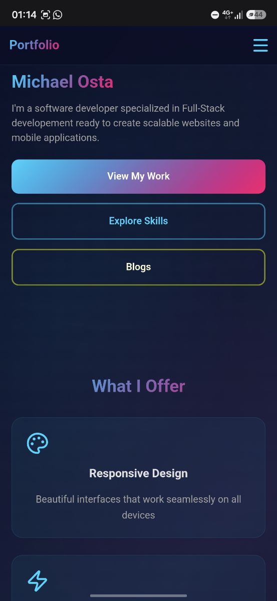 My portfolio Website