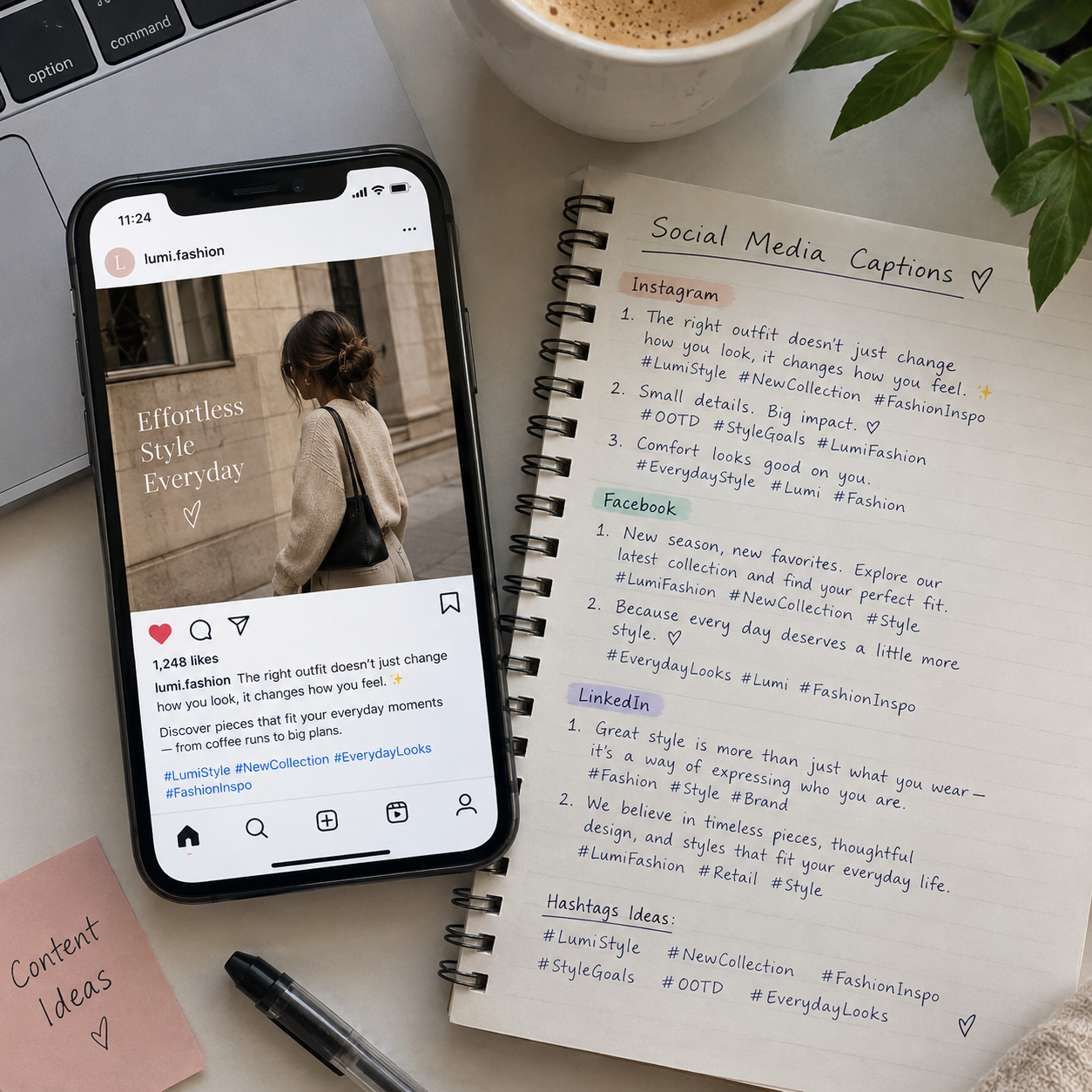 Social Media Captions for a Fashion Brand