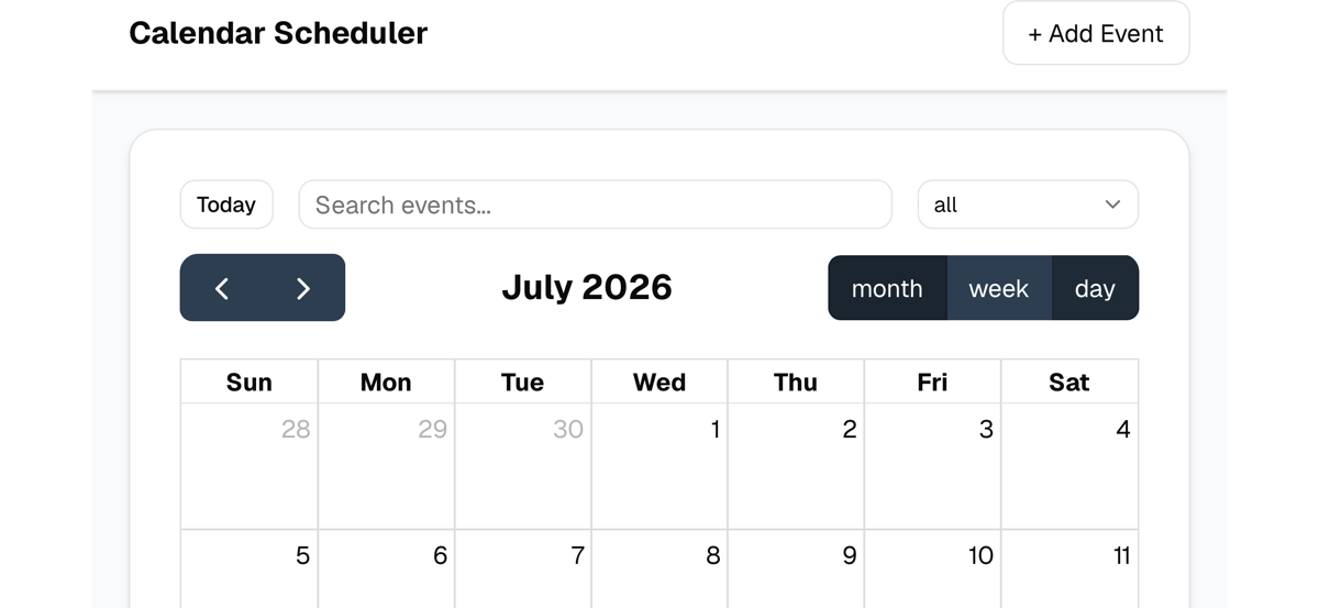 Calendar App