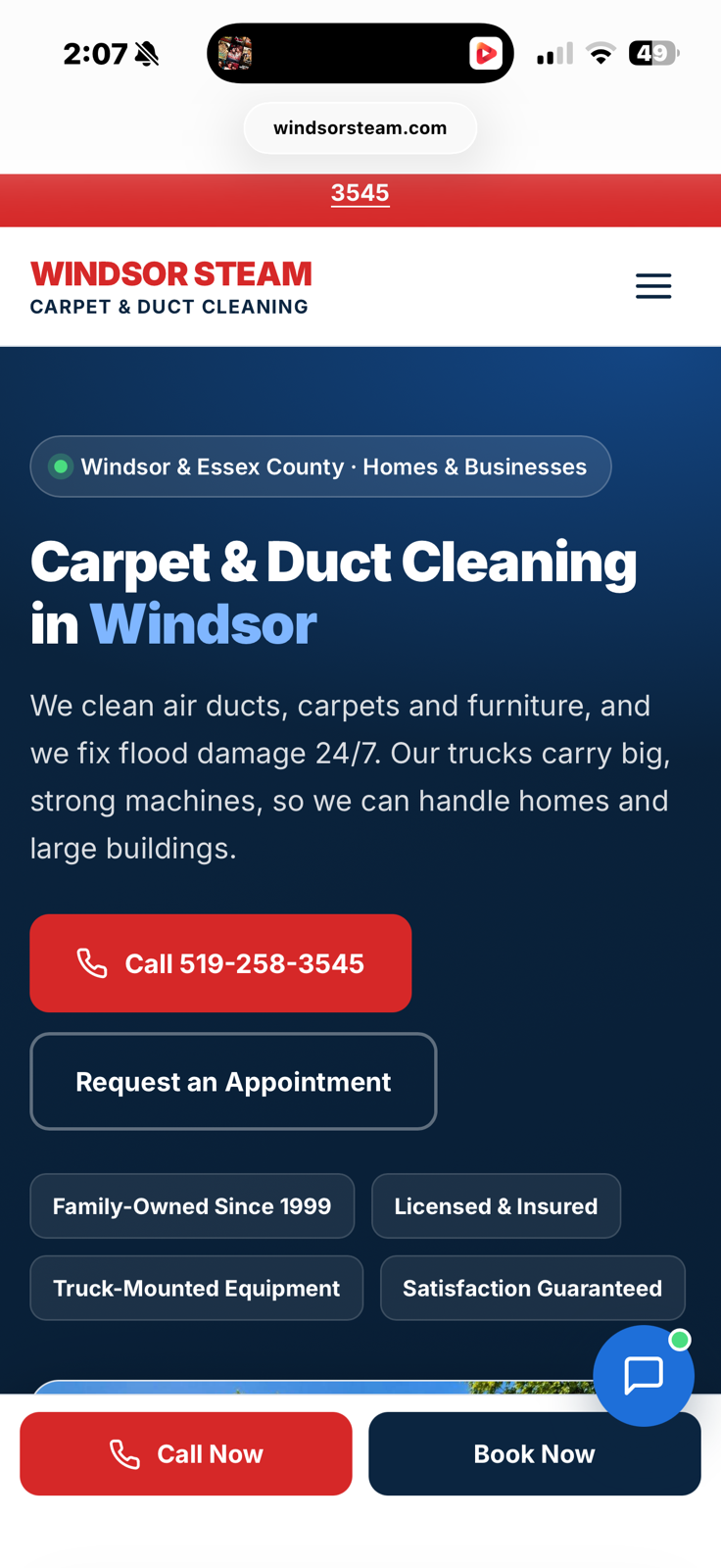 Windsor Steam – Business Website Redesign