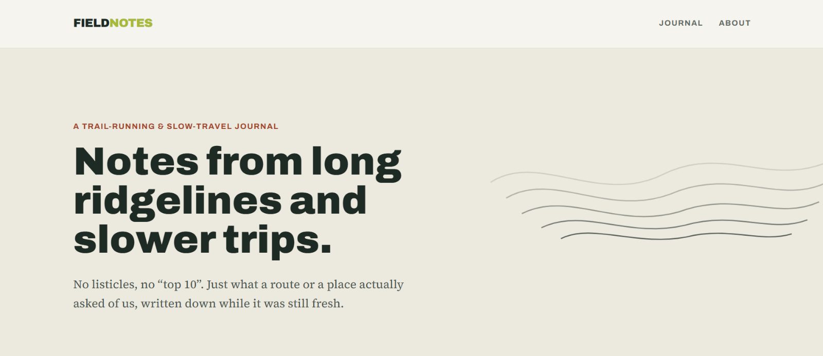 FieldNotes website
