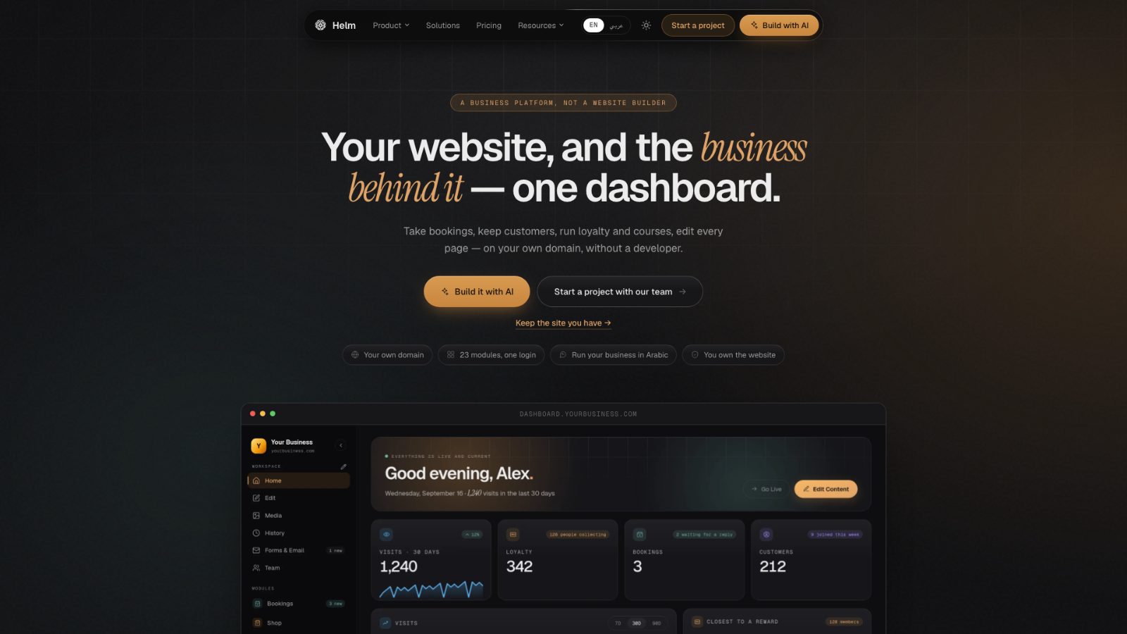 Helm — Business Platform (SaaS)