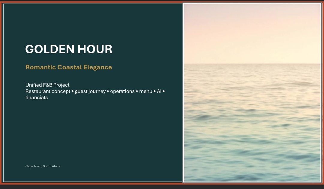 Golden Hour, FNB project