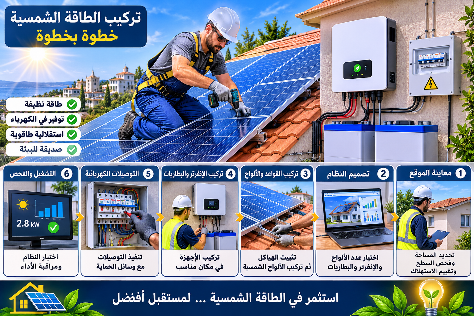 تركيب انظمة.طاقة وكيفية التركيب