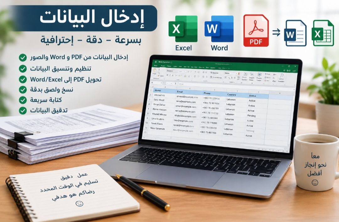 إدخال بيانات ونسخ معلومات بسرعة ودقة