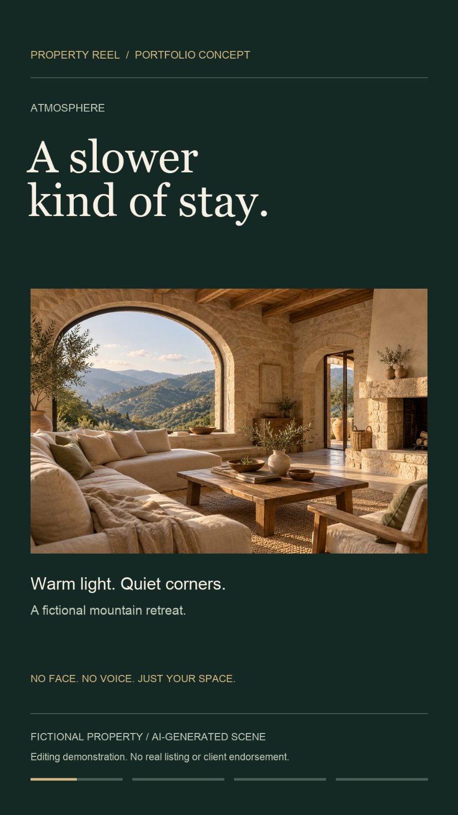 Silent property reel: fictional guesthouse concept