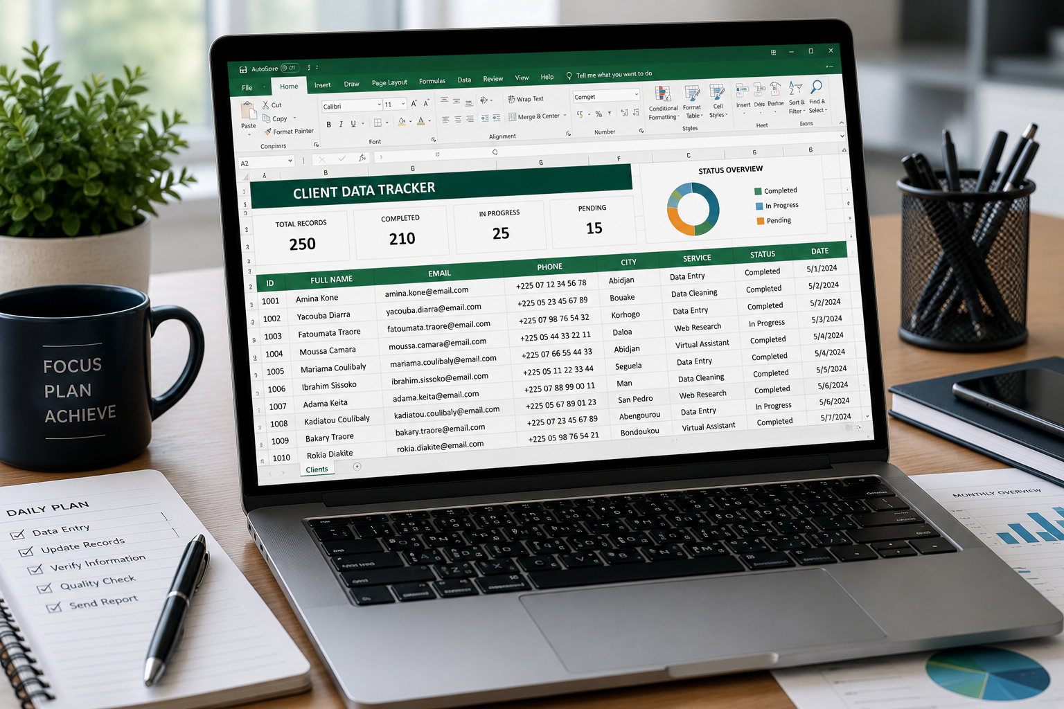 Excel Data Entry & Administrative Support