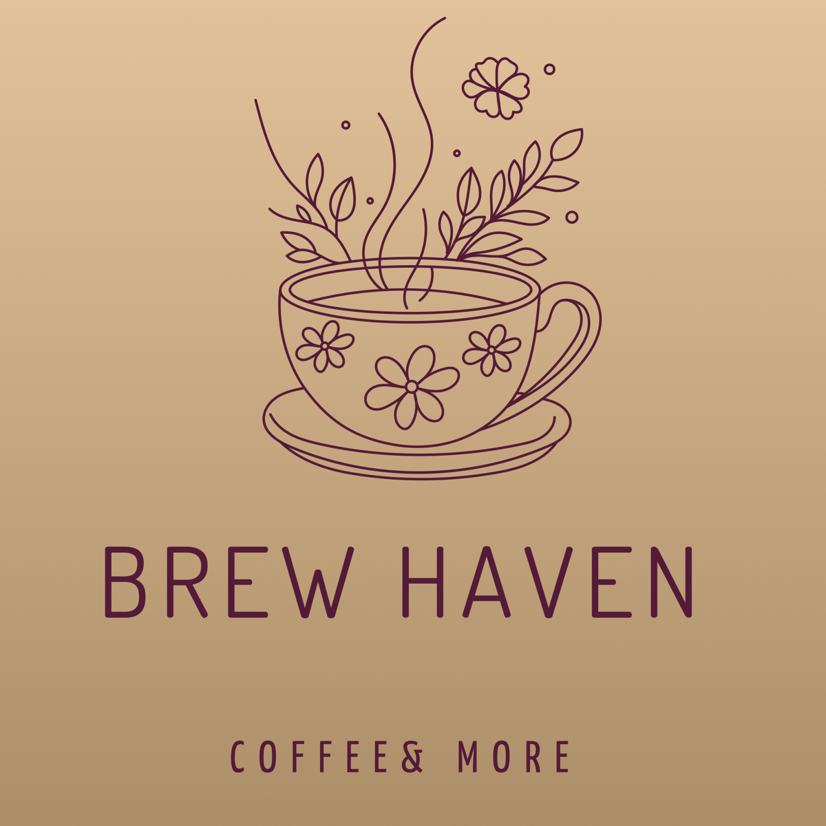تصميم شعار مقهى – Brew Haven