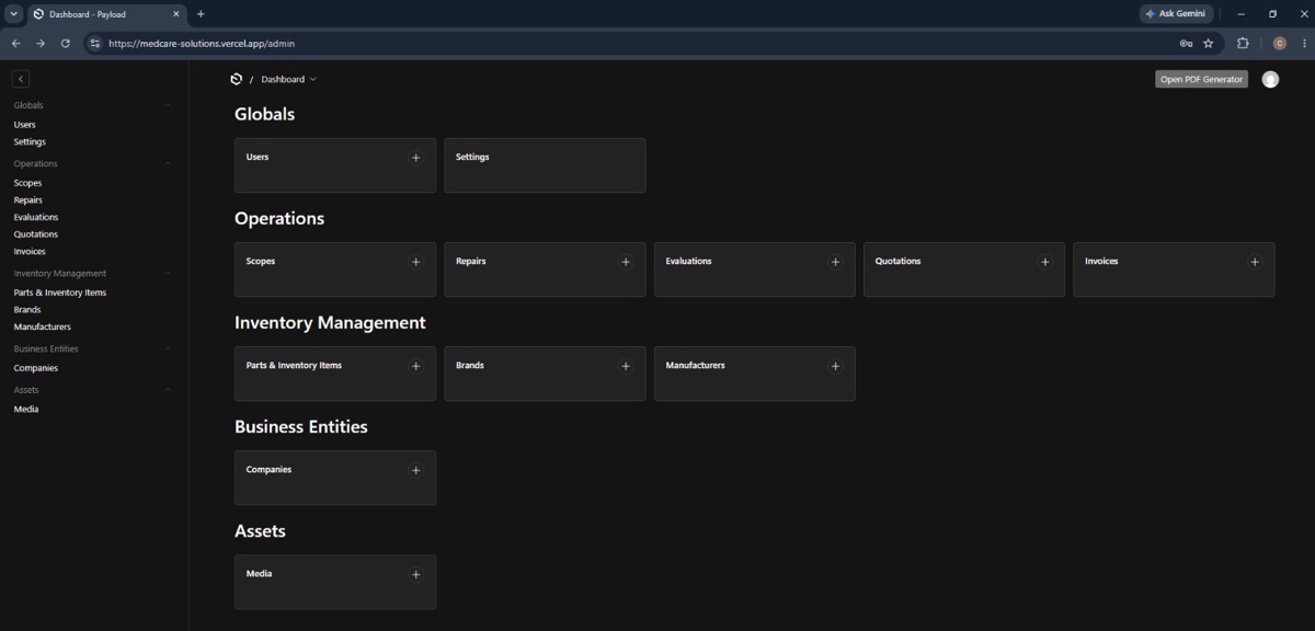 MSC workflow management