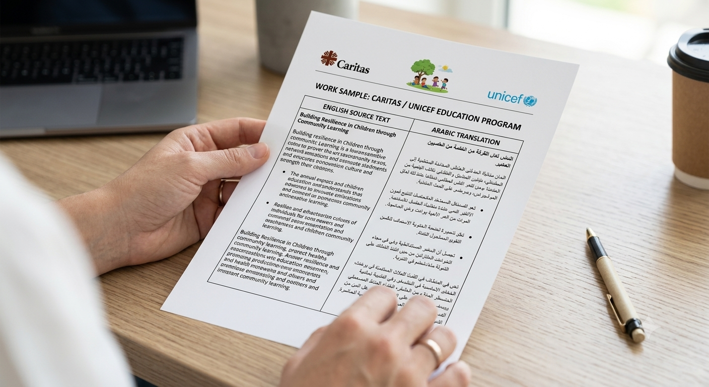 Projet vasir et education caritas unicef