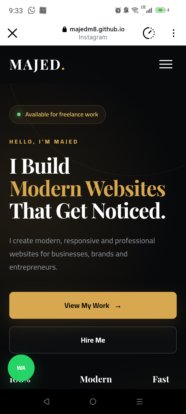 Majed Web Design — Personal Portfolio