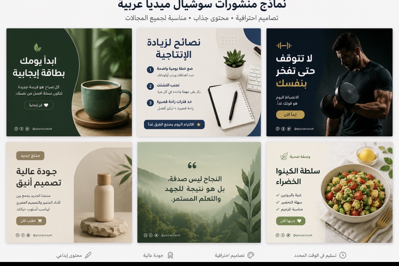 كتابة منشورات عربية احترافية للسوشيال ميديا