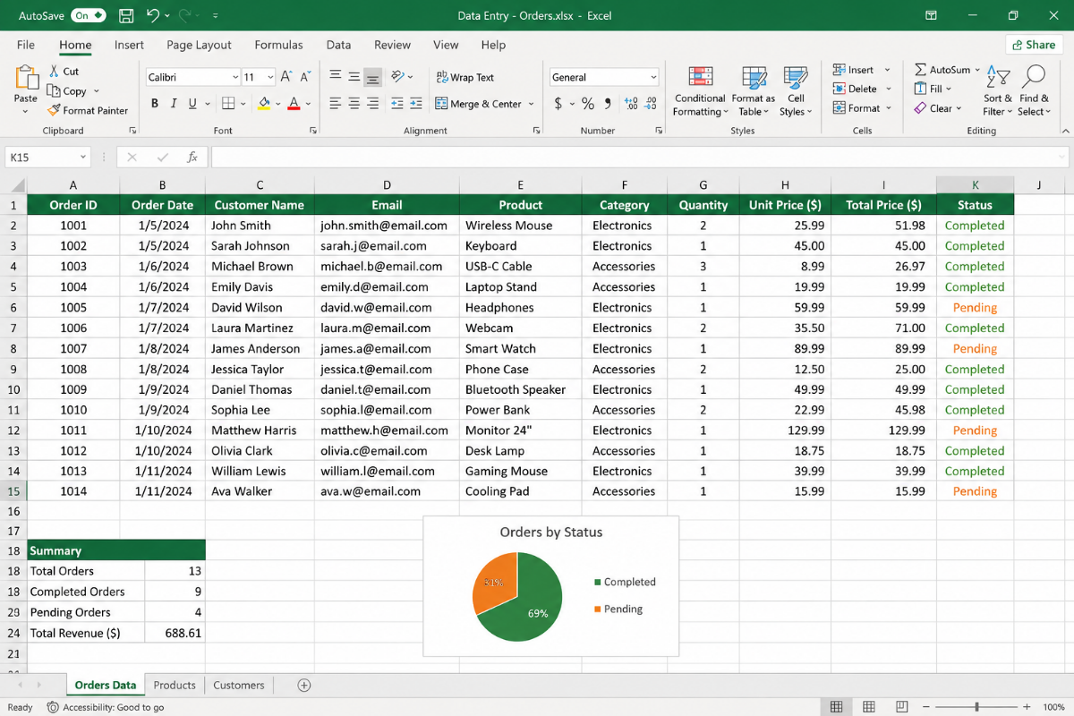 Data Entry & Excel Data Management