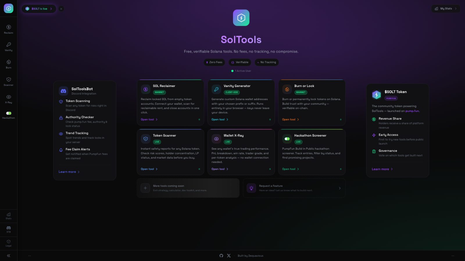 SolTools — Free Solana Toolkit